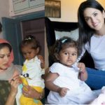 Sunny leone and her husband with her baby