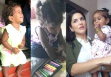 Sunny leone with her daughter